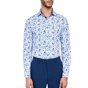 Society of Threads Slim-Fit Stretch Floral Dress Shirt Wrinkle Free Sz 2XL NWT